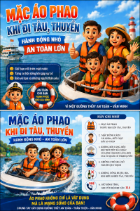 Mặc áo phao khi đi tàu, thuyền